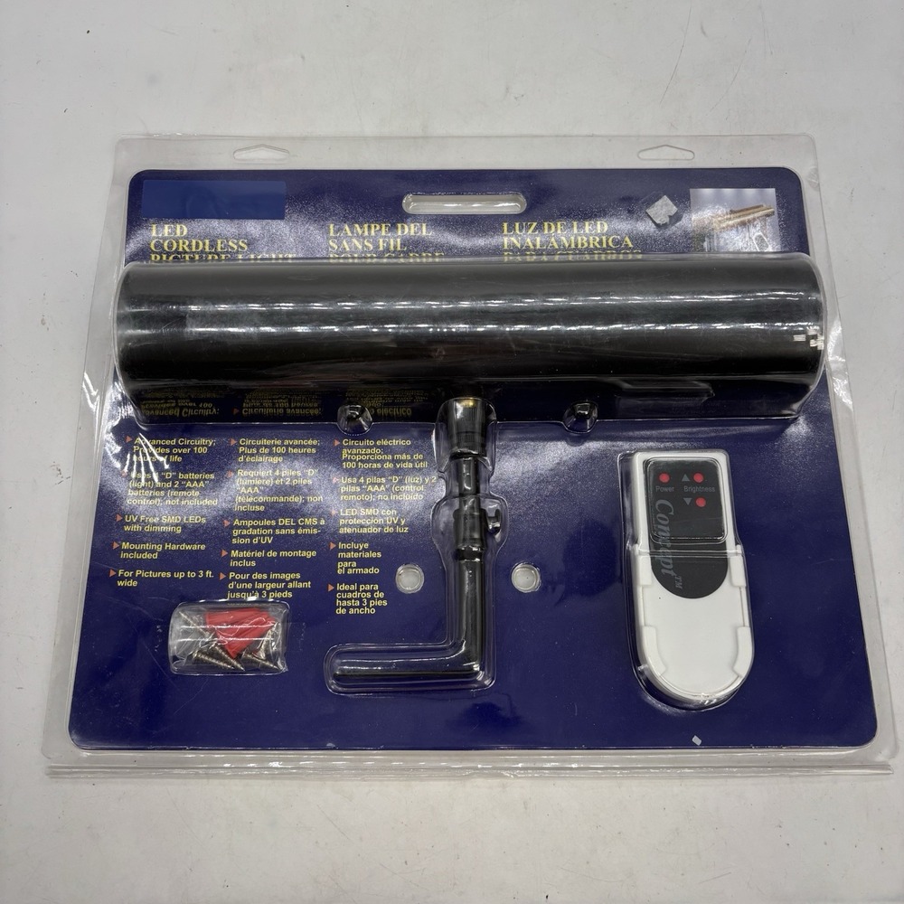 Concept Lighting 103L LED Cordless Picture Light, 11.5 Inch Black NEW SEALED